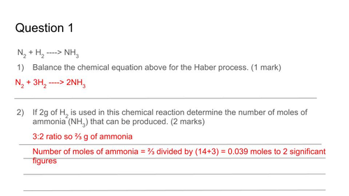 Chemistry Moles activity pack - slides with answers GCSE / AS revision ...