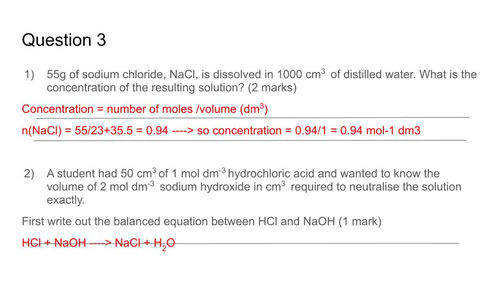 Chemistry Moles activity pack - slides with answers GCSE / AS revision ...
