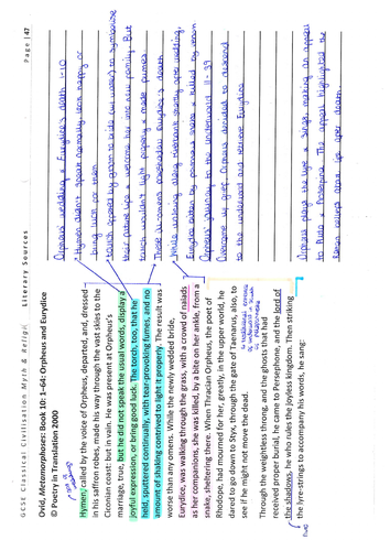 OCR GCSE 9-1 Classical Civilisation Analysed Prescribed Literary