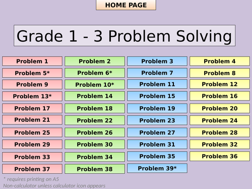 problem solving maths starters