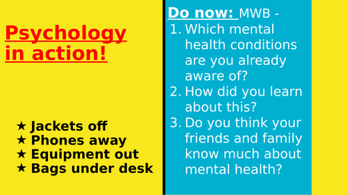 AQA Psychology - Fun Psychopathology Introduction