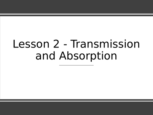 KS3 Science | 3.4.2 Light - Lesson 2 - Transmission and absorption  FULL LESSON