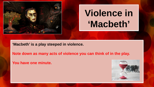 thesis statement about violence in macbeth