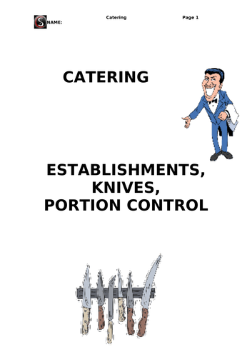 Catering Resource: Workbooks with questions and answers | Teaching ...