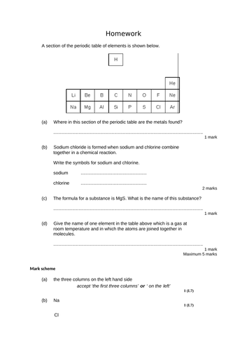 KS3 Science | 3.5.3-4 Elements and The PT - Lesson 1 - The Period Table ...