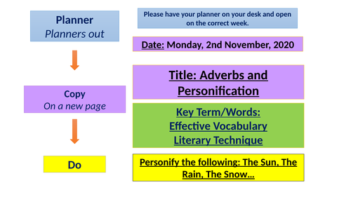 KS3 Adverbs And Personification Teaching Resources