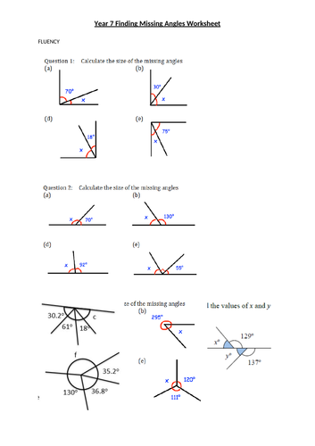 Types Of Angles And Angles In Straight Lines Around Point 