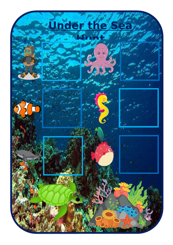 Under the sea scavenger hunt