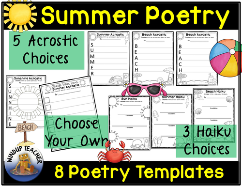 Summer Poetry Activity Sheets 