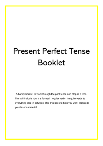Spanish Present Perfect Booklet | Teaching Resources