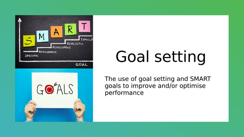 Edexcel GCSE PE Goal Setting Lesson