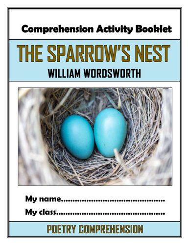 The Sparrow's Nest - Comprehension Activities Booklet!