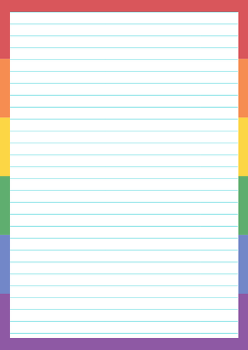 Pride Month Pages / Writing Colorful Rainbow Borders LGBTQ. 14 pages ...