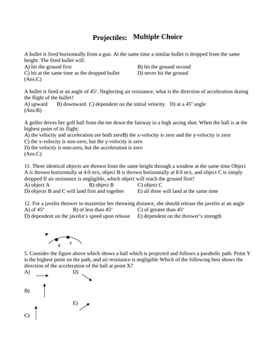 projectile-motion-problems-multiple-choice-grade-11-physics-teaching