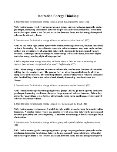 PERIODIC TABLE OF ELEMENTS MULTIPLE CHOICE Grade 11 Chemistry WITH ANSWERS (20PG)