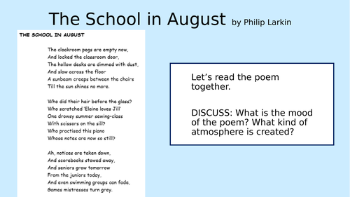 Poetry about school Year 6/7 | Teaching Resources