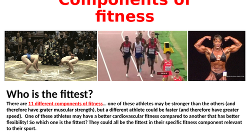 Edexcel GCSE PE Fitness Components Lesson