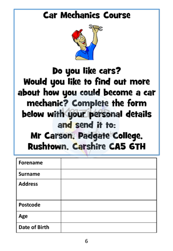 Functional Skills English - Entry Level 2 Writing - Form Filling ...