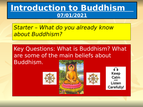 Introduction to Buddhism KS2, KS3 & KS4 Lesson | Teaching Resources