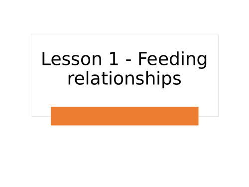 AQA GCSE Biology (9-1) B17 Organising an ecosystem - B17.1 Feeding relationships - FULL LESSON