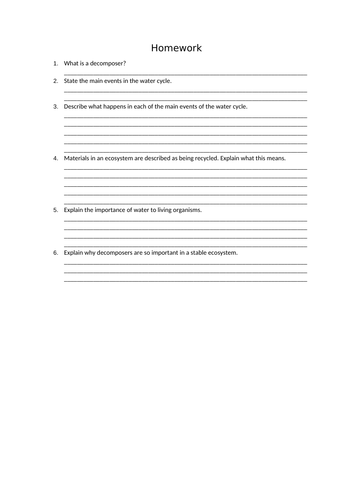 AQA GCSE Biology (9-1) B17 Organising an ecosystem - B17.2 Materials ...