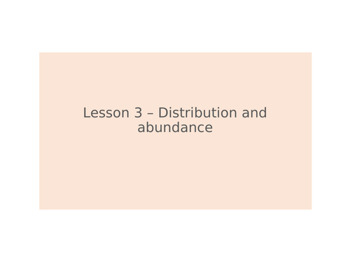 AQA GCSE Biology (9-1) B16.3 Distribution and abundance + Required Practical - FULL LESSON