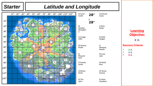 Fortnite Grid Reference Activity | Teaching Resources