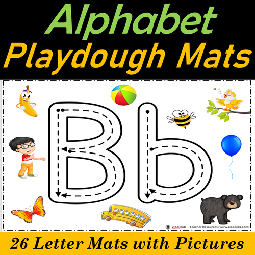 Alphabet playdough mats