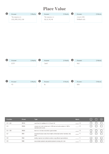 Place Value Worksheet + Answers (KS2 - Year 3) | Teaching Resources