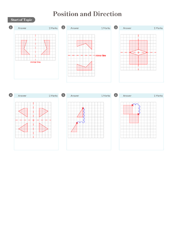 Position and Direction Worksheet + Answers (KS2 - Year 6) | Teaching