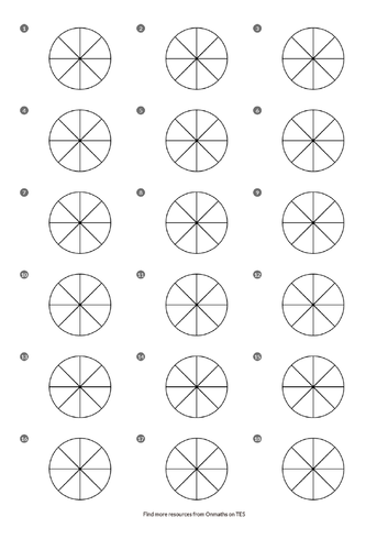 Circle with 8 parts | Teaching Resources