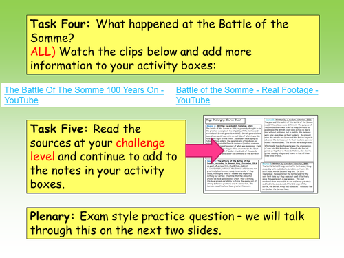 The Battle of the Somme | Teaching Resources