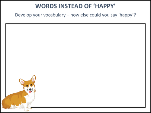 instead of saying happy