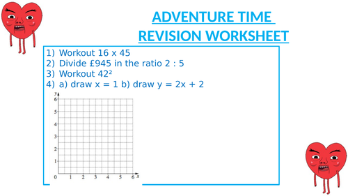 ADVENTURE TIME REVISION WORKSHEET 4