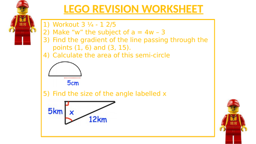 LEGO REVISION WORKSHEET 2