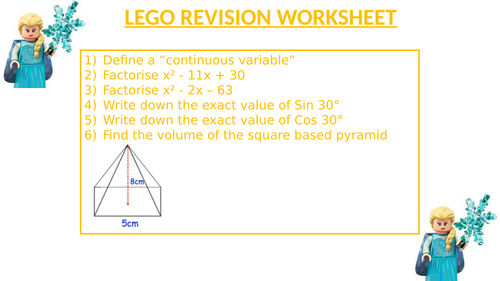 LEGO REVISION WORKSHEET 4