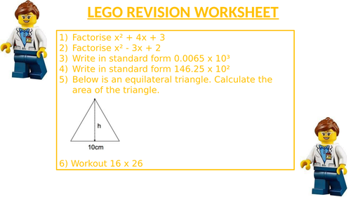 LEGO REVISION WORKSHEET 5