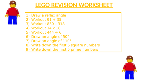 LEGO REVISION WORKSHEET 10