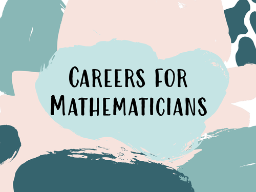 Maths display posters - Careers for Maths students | Teaching Resources