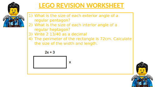 LEGO REVISION WORKSHEET 24