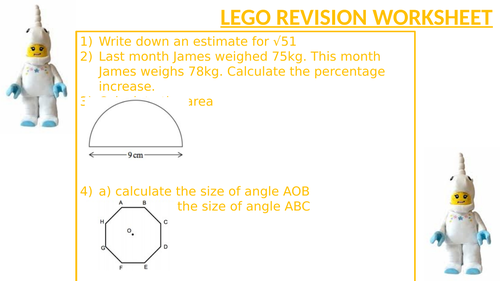 LEGO REVISION WORKSHEET 25