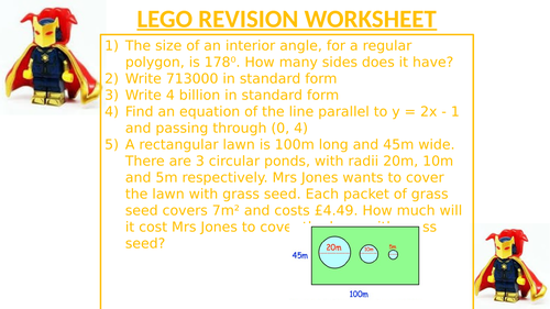 LEGO REVISION WORKSHEET 27