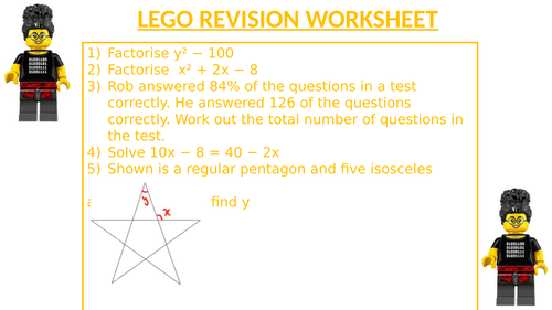 LEGO REVISION WORKSHEET 28