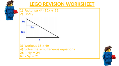 LEGO REVISION WORKSHEET 29