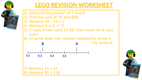 LEGO REVISION WORKSHEET 41