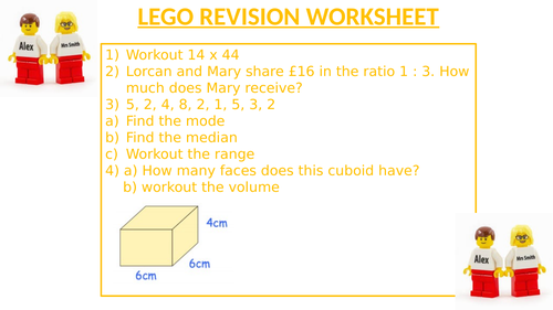 LEGO REVISION WORKSHEET 46