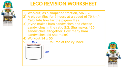 LEGO REVISION WORKSHEET 50