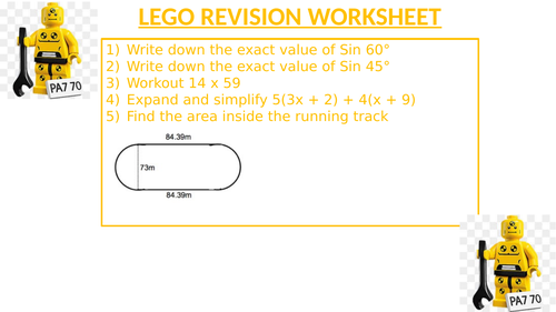 LEGO REVISION WORKSHEET 52