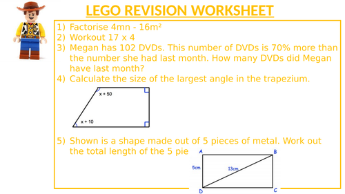 LEGO REVISION WORKSHEET 53