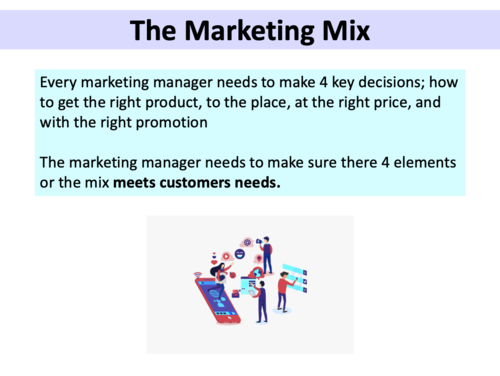 Using The Marketing Mix GCSE 9 1 Business Teaching Resources